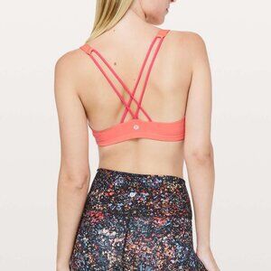 Lululemon Sports Bra free to be Pink Coral (size 4) workout activewear gym
